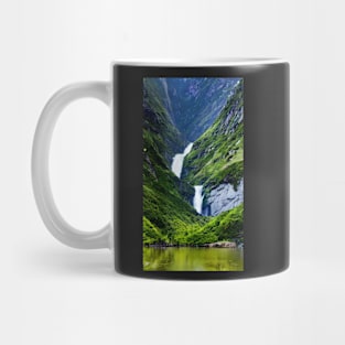 waterfall on the mountains Mug